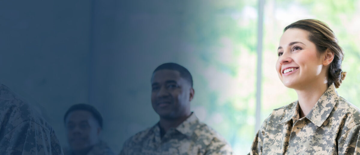 A group of veterans in a meeting.